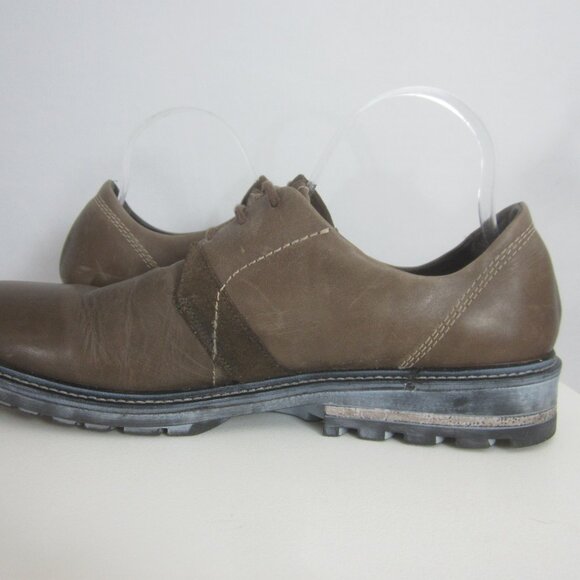 NAOT Mens 13 - 13.5 Lindi Vintage Fog Leather Hash Suede EU 46 Lace Up $165 main image 4